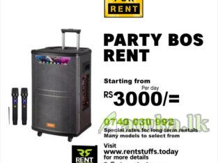 “Party box Rent”