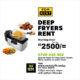 Deep fryers rental