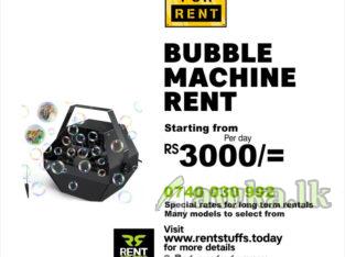 Bubble machine rental