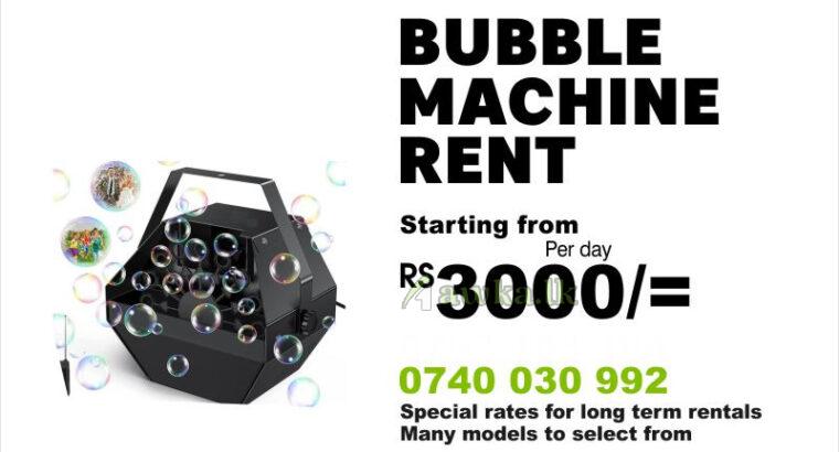 Bubble machine rental