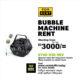 Bubble machine rental